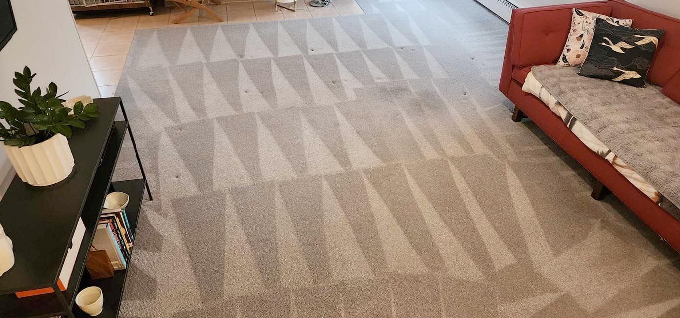 The same carpet after cleaning