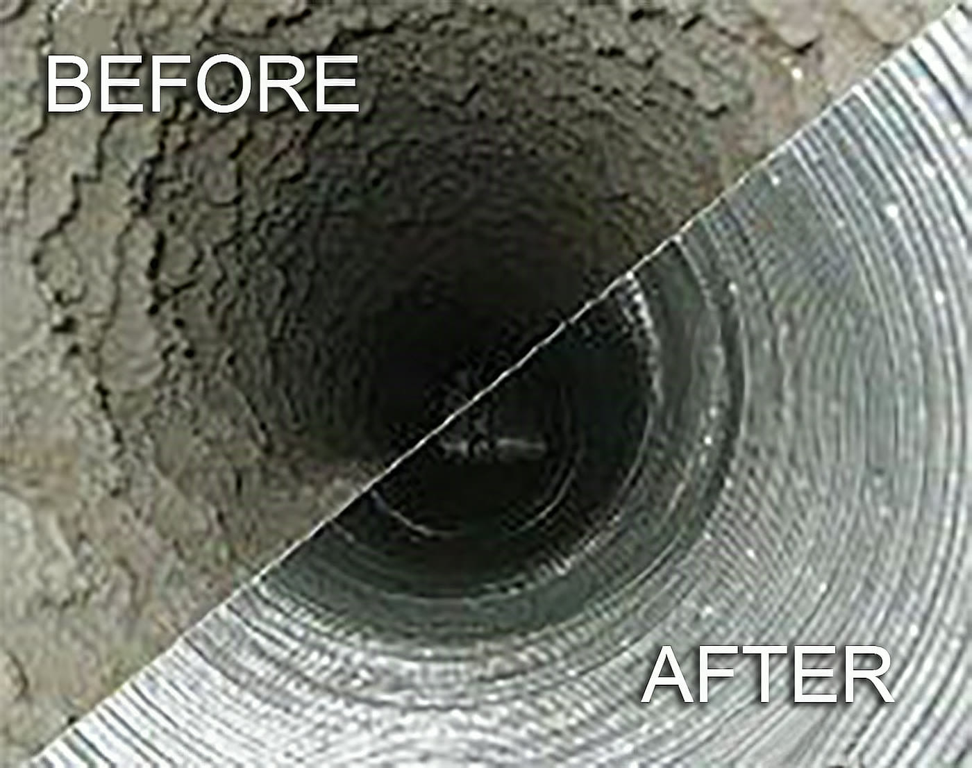 Air duct being cleaned in a customer's home